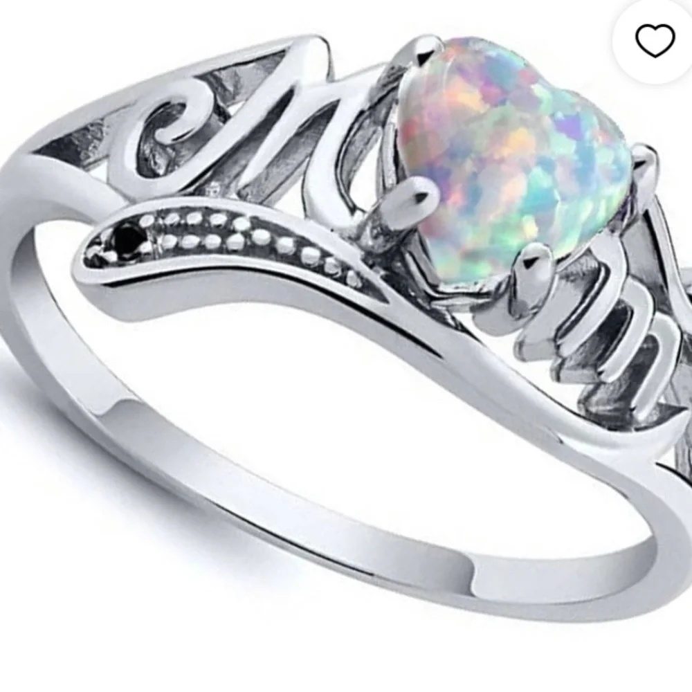 SOLD🧿🧿🧿🧿🧿🧿🧿SILVER FIRE 🔥 OPAL MOM 💍 RING 925 SZ.9🆕🏷️ - Picture 6 of 16